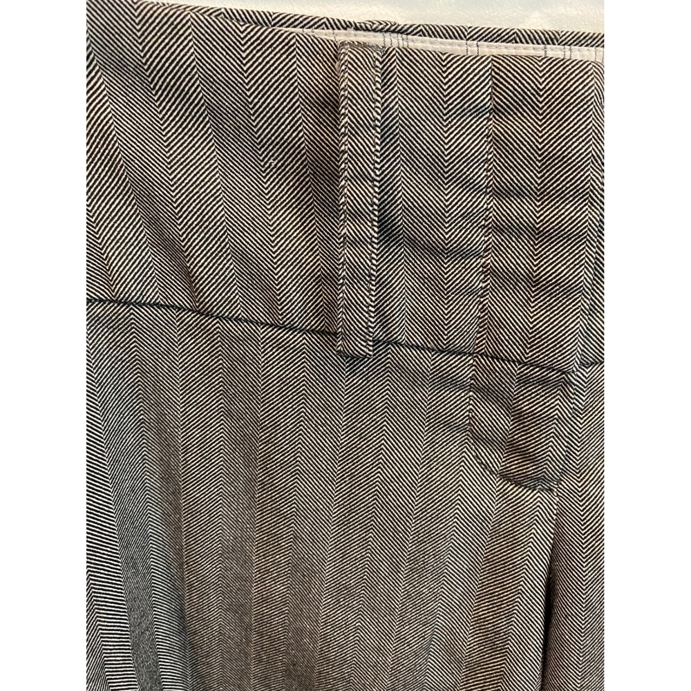 Charlotte Russe Grey Herringbone Capri Pants Women Size 1 Y2K Office Sire Slacks - Picture 2 of 7